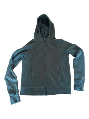 Women's Hooded Zip Sweater - Dark Green - Size Small